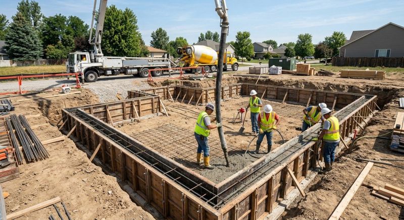 Poured Foundation Installation in Fredericksburg, VA